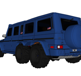 超精细汽车模型 奔驰 Mercedes Brabus 6x6